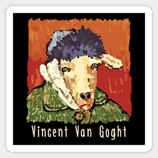 Van Gogh Self-Portrait Parody Ruminant Goat Lover Vincent Van Goght Sticker